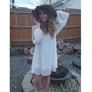 White Boho dress